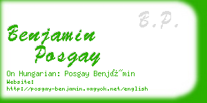 benjamin posgay business card